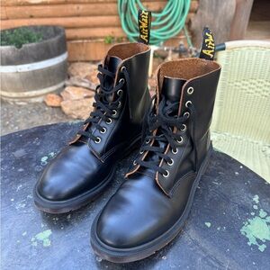 Dr. Martens Black Polished Welt Pascal Leather Boots